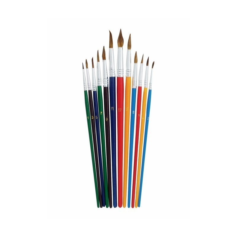 Pensula Grand GR-252, varf subtire, set 12 buc