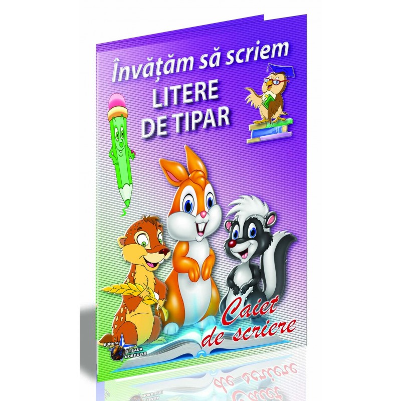 Caiet de scriere Litere de tipar Invatam sa scriem