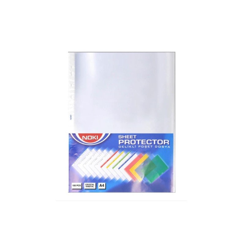 Folie de protectie Noki 54430 / 483, A4, portret, 45 microni, plastic, cristal, set 100 buc