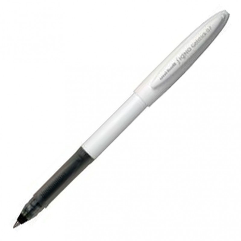 Pix cu gel Uni-ball Signo GelStick UM-170, 0.7mm, cu capac, corp alb, scris negru