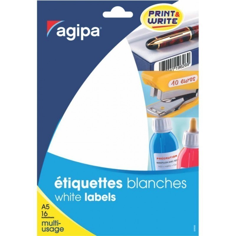 Etichete autocolante Agipa 111963, 15/A6, 19mm, permanente, rotund, galben, top 6 coli (90 etichete)