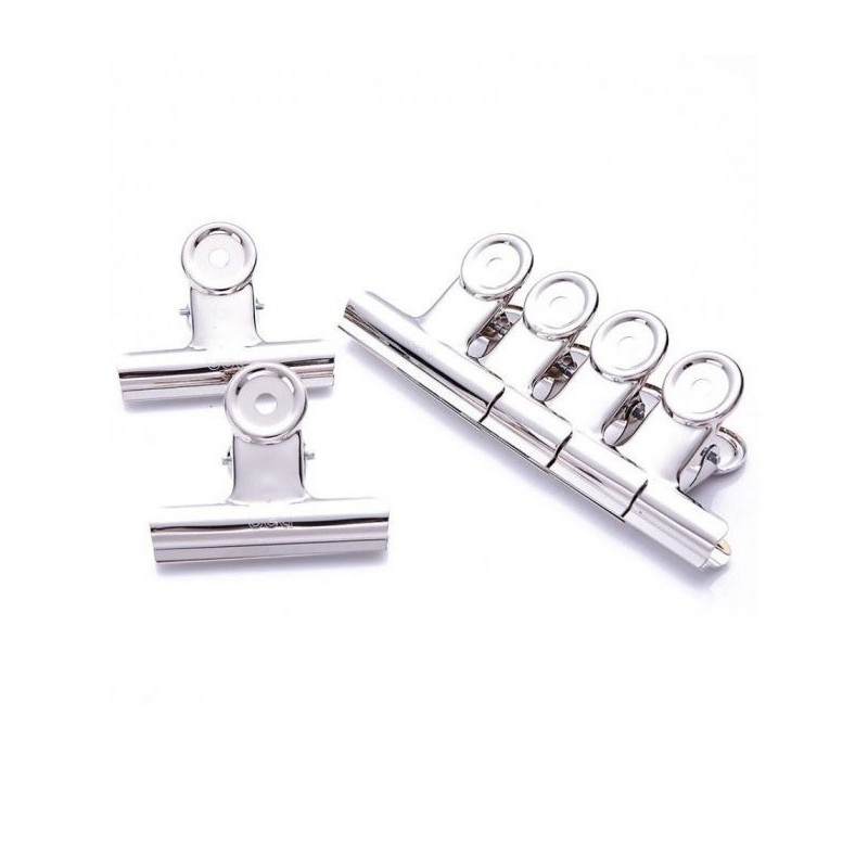 Clipsuri metalice Office Cover DL0010 DL6100, inox, 90mm, argintii, set 6 buc