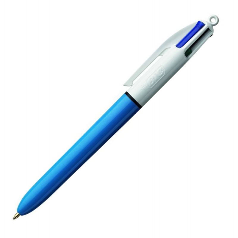 Pix cu bila Bic PRO, 1.0mm, cu mecanism, 4 culori (negru, albastru, rosu, verde)