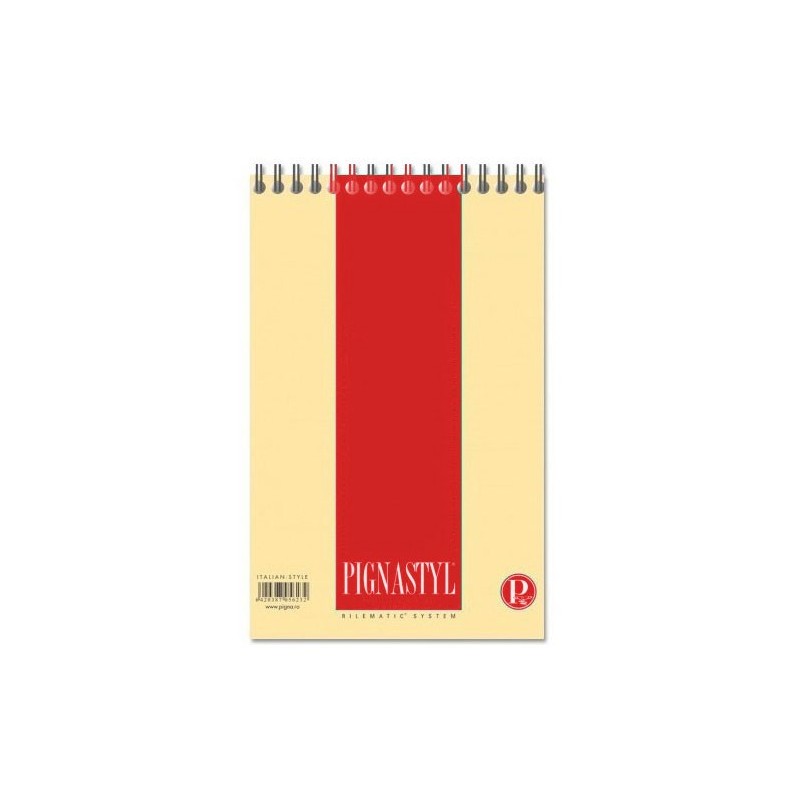 Blocnotes A5 Pigna Styl, 60 file, dictando, cu spira