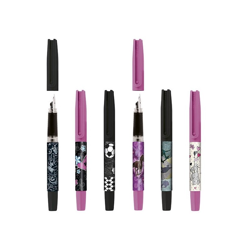Stilou Online Bachelor 54073, penita iridium, alimentare rezerve, grip ergonomic, corp diverse culori, blister (+1 rezerva)