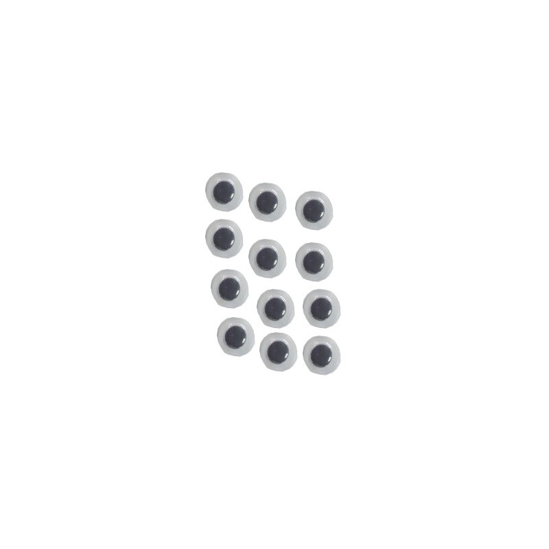 Accesorii creatie - ochisori mari plastic, negru, 12mm, set 60 buc, Colorarte