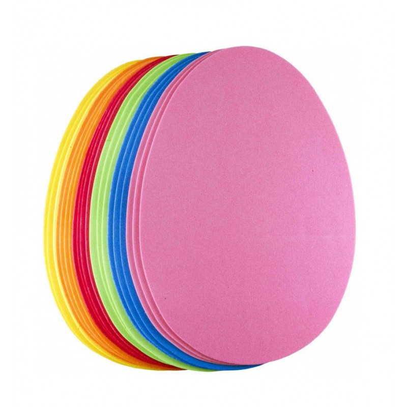 Forme decorative - hartie gumata - ou, 14x15cm, diverse culori, set 12 buc, Colorarte