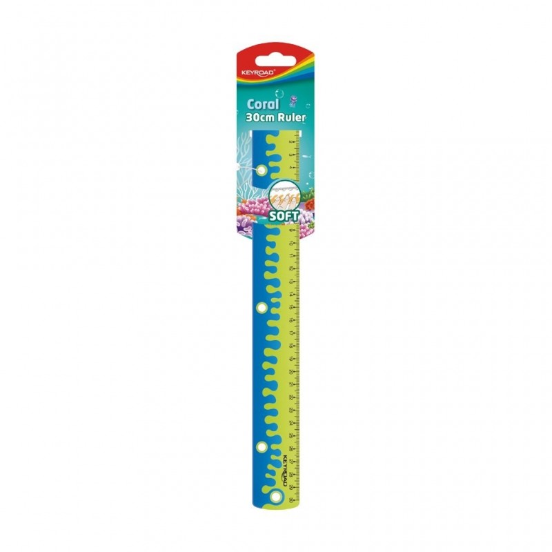 Rigla Keyroad Color Soft KR970226, 30cm, plastic, bicolor, blister
