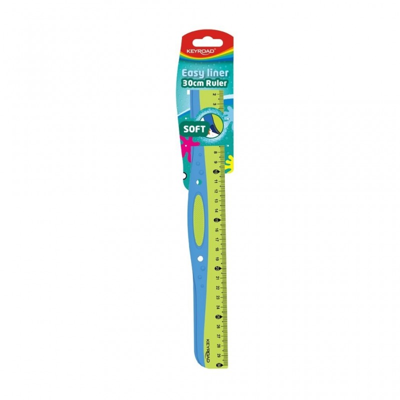 Rigla Keyroad Easy Liner Soft Grip KR971236, 30cm, plastic, bicolor, blister