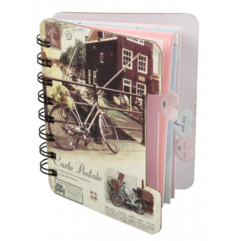 Jurnal A6 CNX Carti Postale Europa XQ-007, 108 pagini, coperta carton, cu spira