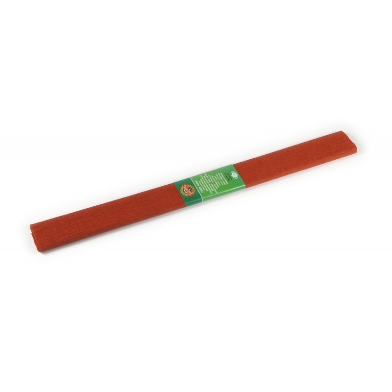 Hartie creponata Koh-i-noor K9755-36, 50x200cm, caramiziu, set 10 buc