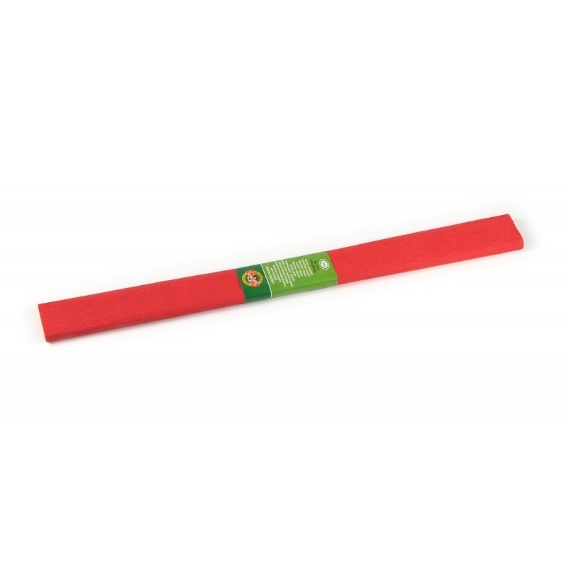 Hartie creponata Koh-i-noor K9755-06, 50x200cm, rosu, set 10 buc