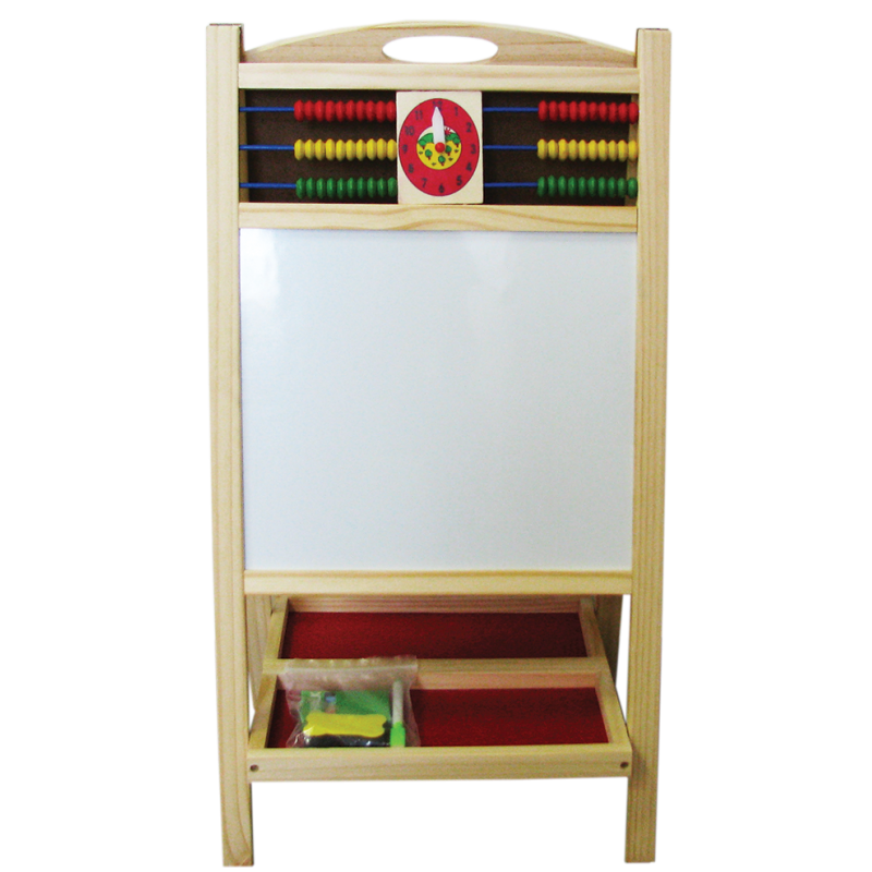 Tabla magnetica educativa cu 2 fete CNX KXM-812, alb, verde, + 4 markere si numaratoare