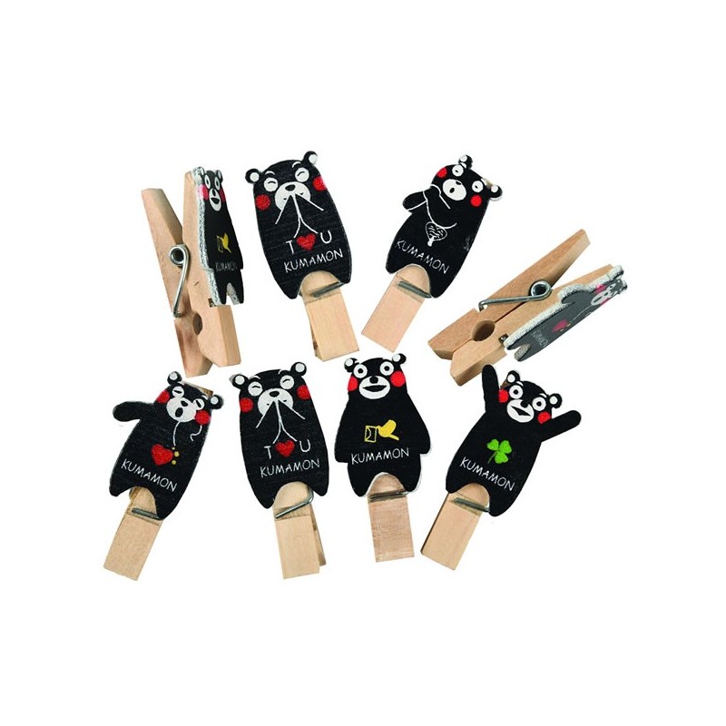 Accesorii creatie - lemn - carlig ursulet, natur, 3.5cm, set 10 buc, Colorarte