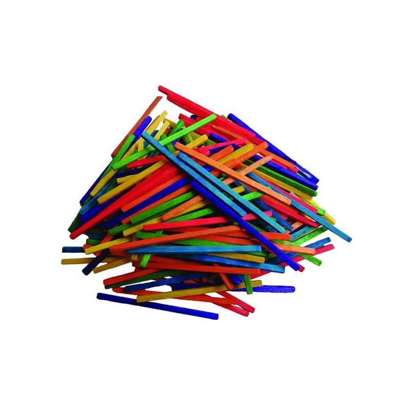 Accesorii creatie - lemn - betisoare mici chibrit, diverse culori, set 150 buc, Colorarte