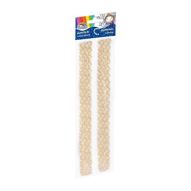 Accesorii creatie - diamante dantela plastic, galben, 30cm, autoadezive, blister 2 buc, Fiorello, GR-DS081-4 / 170-2464