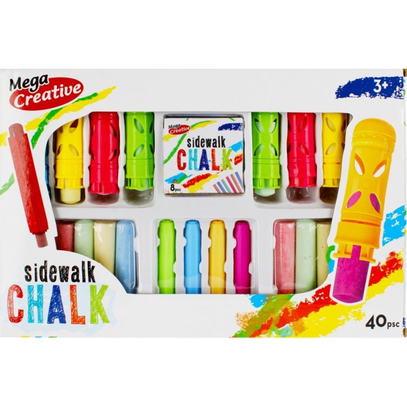 Set Mega Creative 476656, creta pentru asfalt cu ustensile, 40 piese