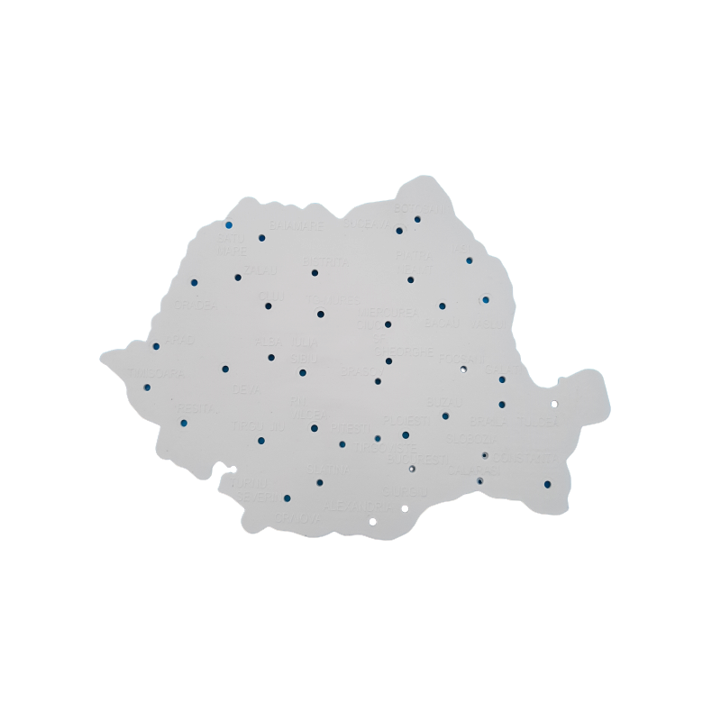 Sablon Keyroad 16013, harta Romania, plastic, mic