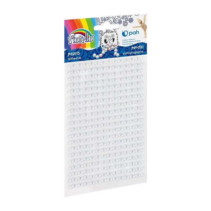 Accesorii creatie - perle plastic, alb, 3mm, set 260 buc, Fiorello, GR-PS162-3 / 170-2575