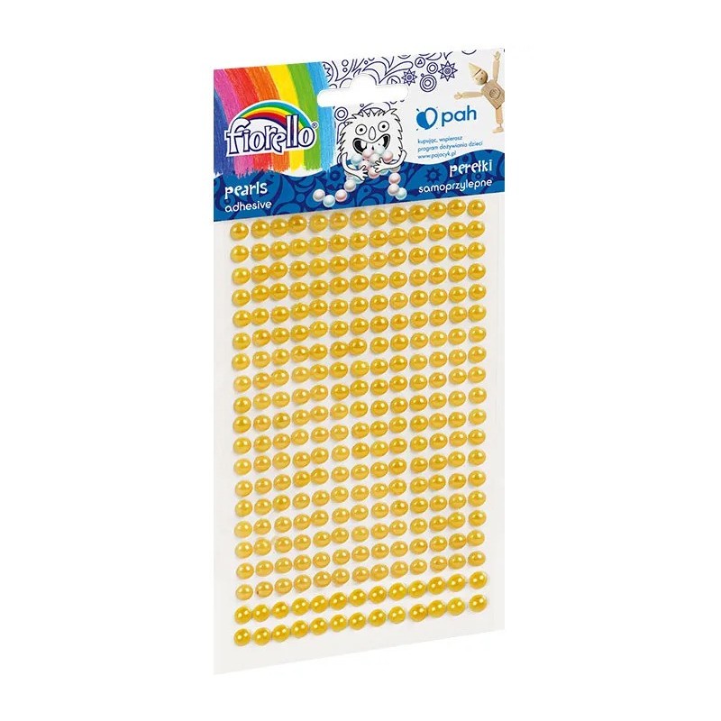 Accesorii creatie - perle plastic, galben, 3mm, set 260 buc, Fiorello, GR-PS162-5 / 170-2582