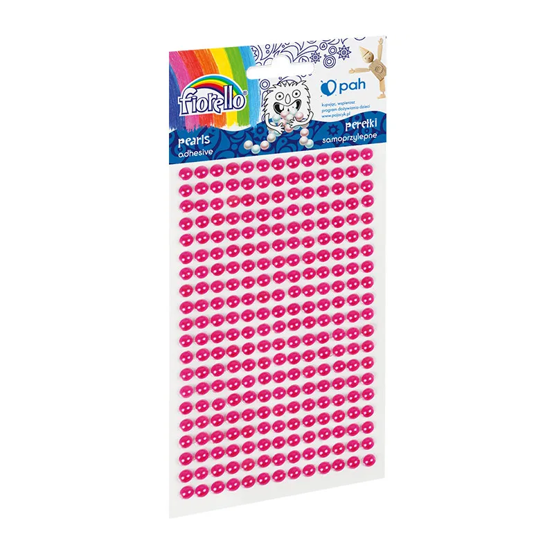 Accesorii creatie - perle plastic, roz, 3mm, set 260 buc, Fiorello, GR-PS162-8 / 170-2580