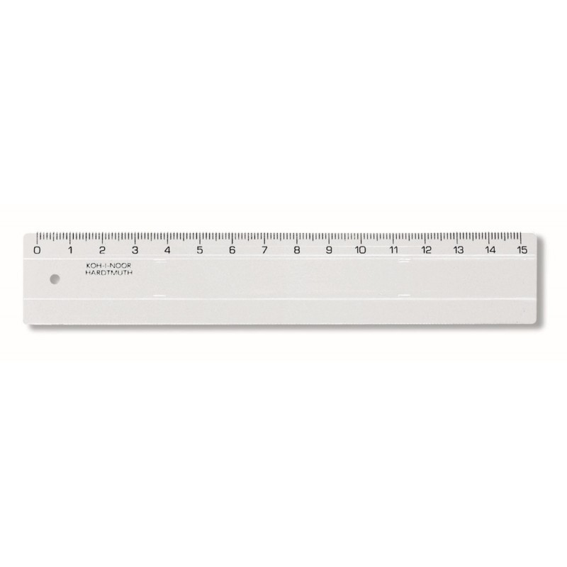 Rigla Koh-i-noor K742-500, 15cm, plastic, transparent, blister