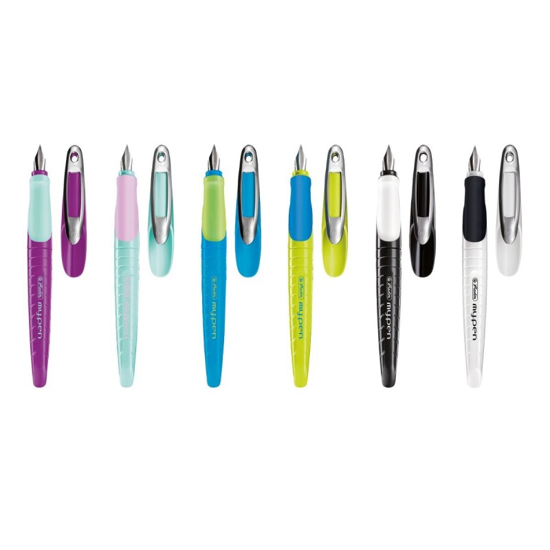 Stilou Herlitz my.pen 10999720, penita iridium, alimentare rezerve, corp plastic diverse culori, blister