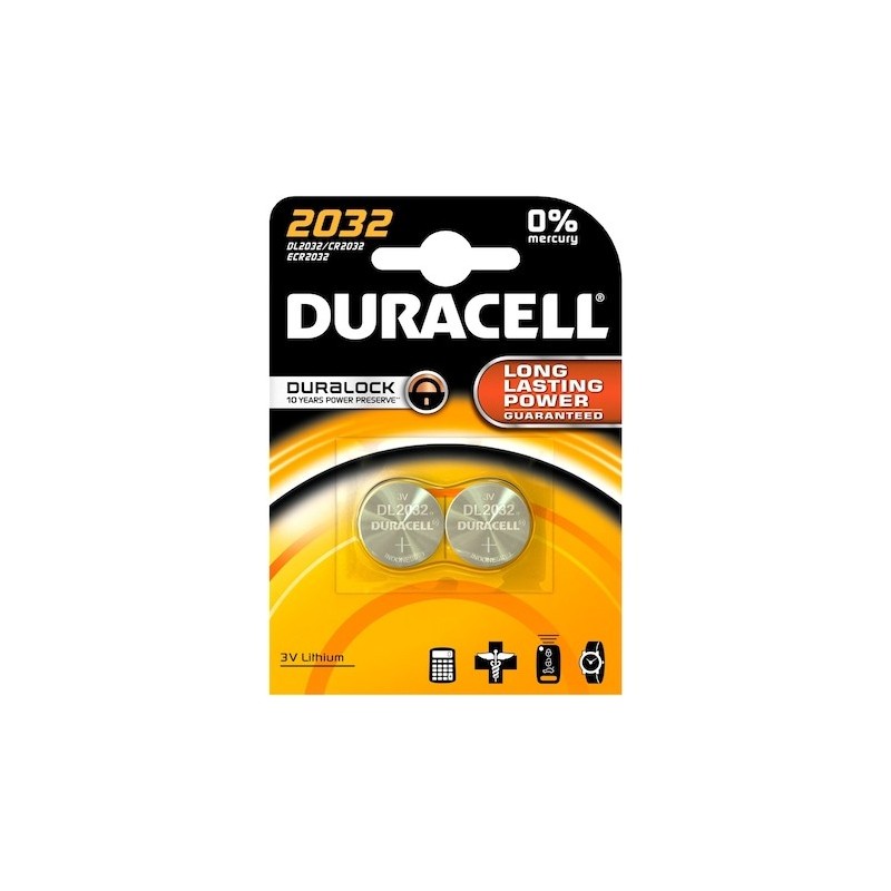 Baterie Duracell CR2032, 3V, litiu, blister 2 buc