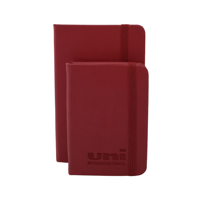 Jurnal A6 CNX Uni 5602-1, 160 pagini, coperta buretata bordeaux, cu elastic