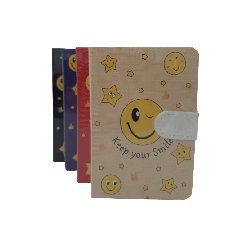 Jurnal A6 CNX Keep Your Smile 9701S-2, 200 pagini, coperta carton, cu magnet