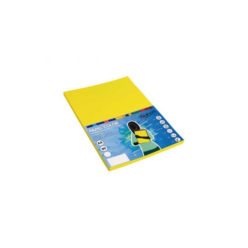Hartie colorata A4 Fabrisa 15624, 80g/mp, galben intens, top 100 coli