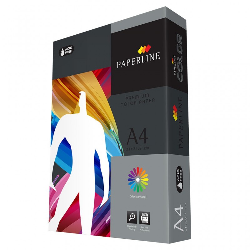 Hartie colorata A4 Paperline 401, 80g/mp, negru intens, top 500 coli