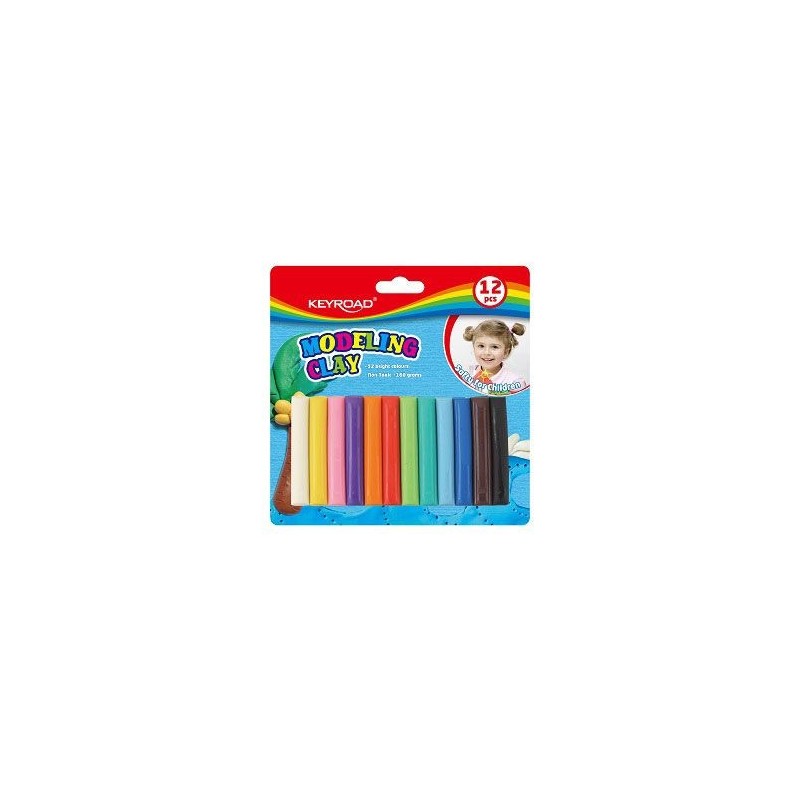 Plastilina Keyroad KR971345, 160g, set 12 culori