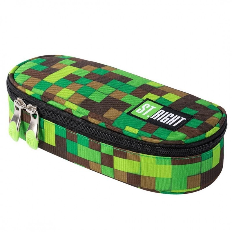 Penar neechipat St.Majewski St.Right Master Gamer, 1 fermoar, 1 extensie, pixeli verzi si maro, PC-01 / 45334