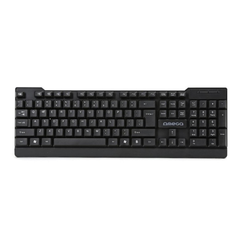 Tastatura Omega Ergonomic OK055B, USB, design modern, cablu 1.5m, negru
