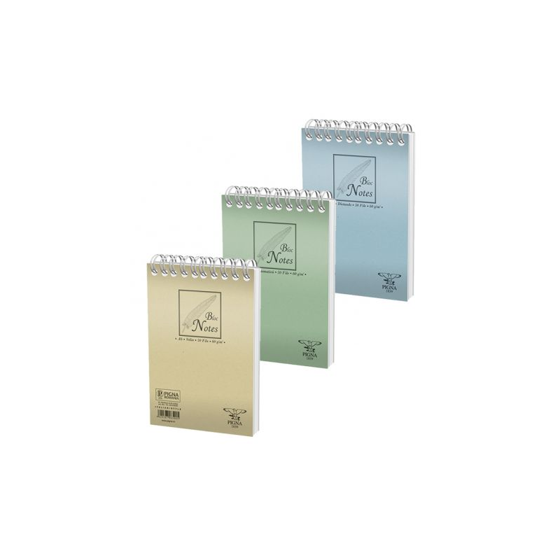 Blocnotes A7 Pigna Basic, 50 file, velin, cu spira