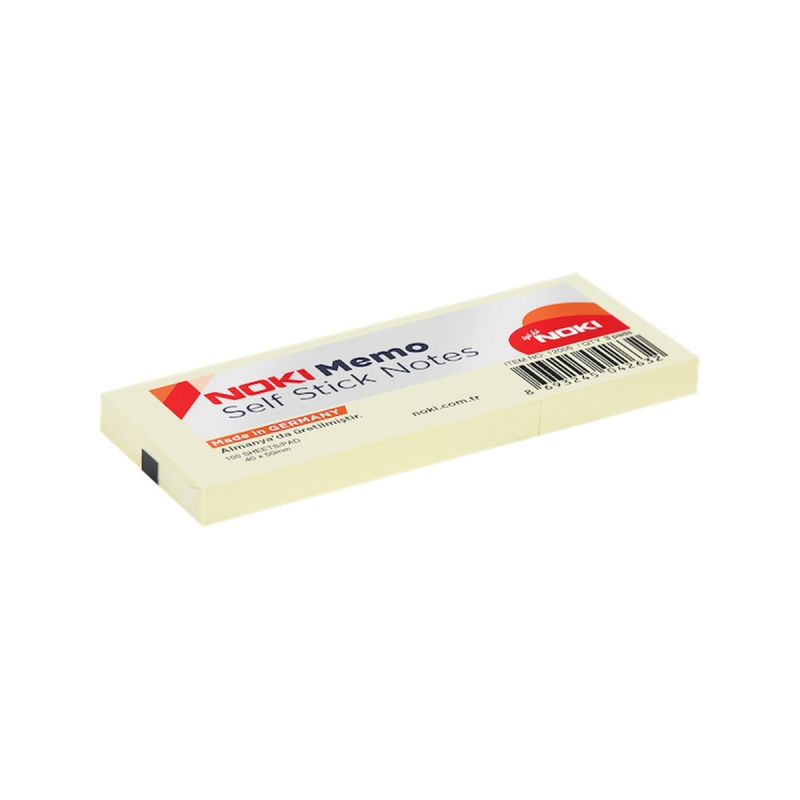 Notes adeziv Noki 12005, 100 coli, 40x50mm, galben, set 3 bucati