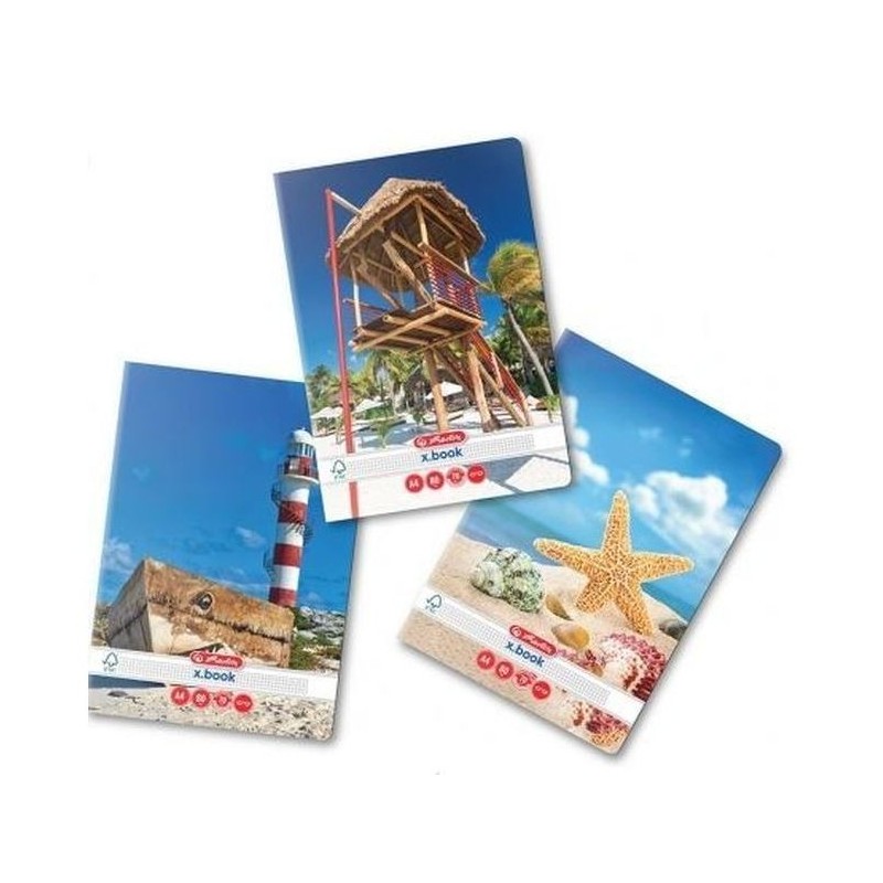 Caiet scolar A4 Herlitz X.Book Summer, 80 file, matematica, colturi rotunjite, 70g/mp, 9487640