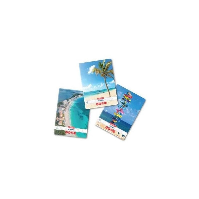 Caiet scolar A4 Herlitz X.Book Summer, 80 file, dictando, colturi rotunjite, 70g/mp, 9487630