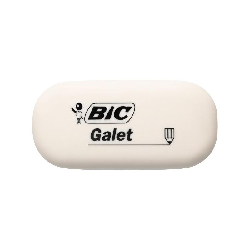 Radiera Bic Galet 927866, ovala, 58x28x13mm, alb