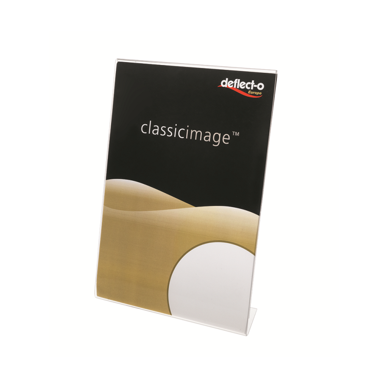 Suport plastic, Deflecto RI98203/SSPA411 A4 tip portret, forma L, afisare documente, oferte, meniu
