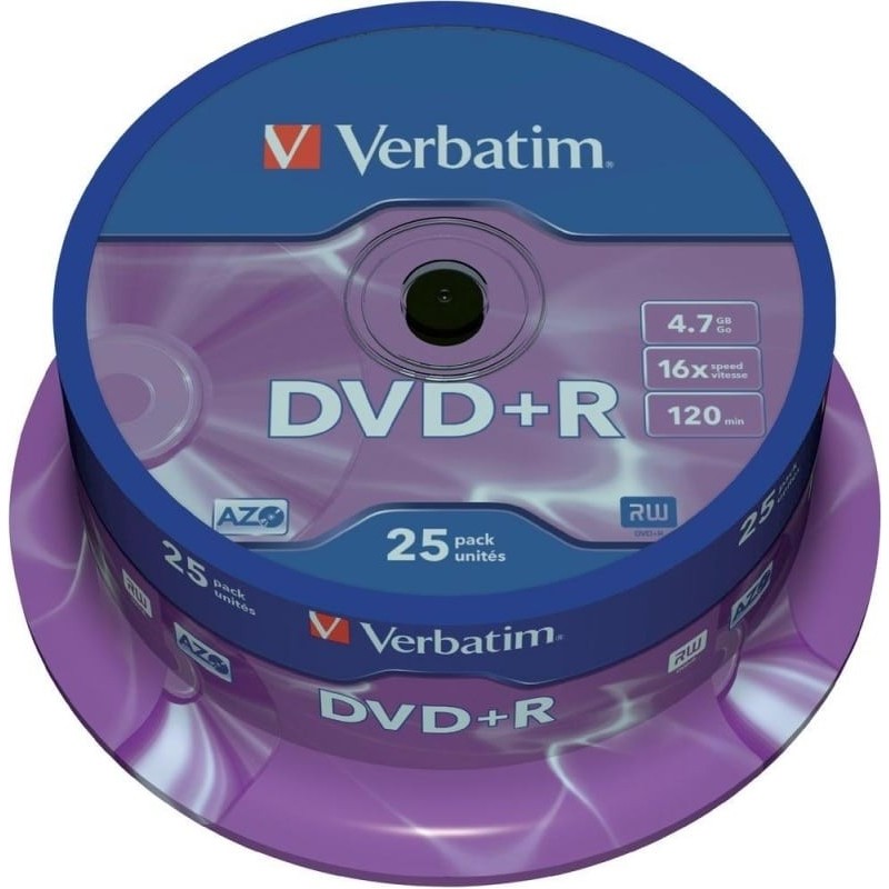 DVD+R Verbatim 43500, 4.7GB / 120min, 16x, set 25 buc