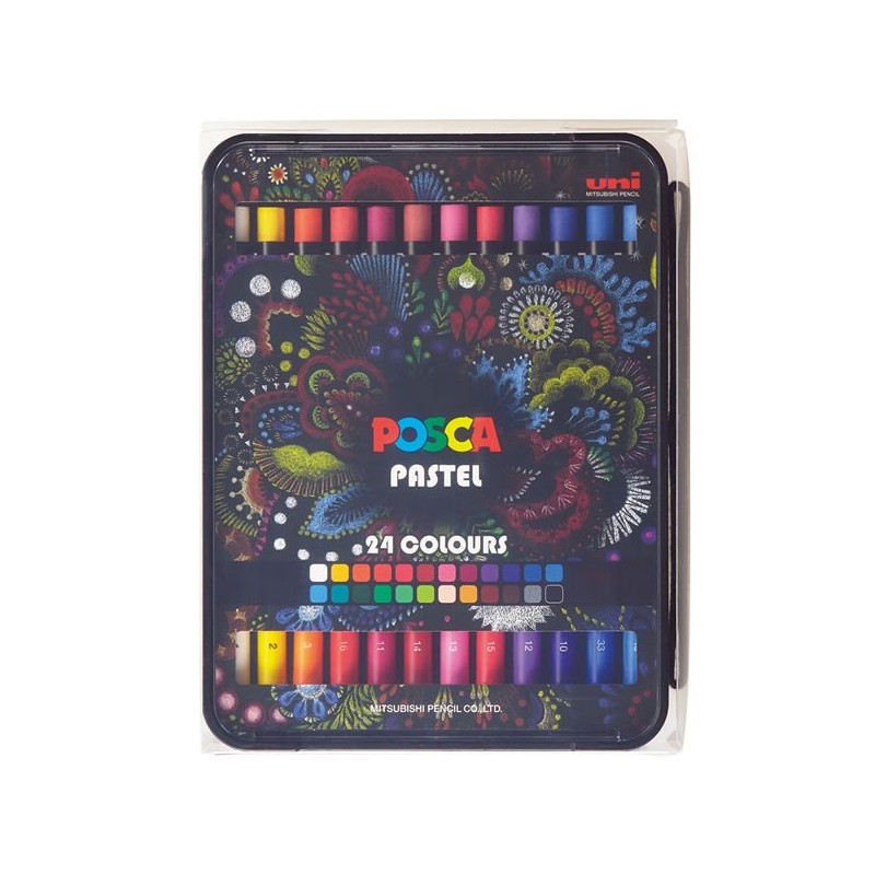 Creion pastel uleios Posca KPA-100, 24 culori