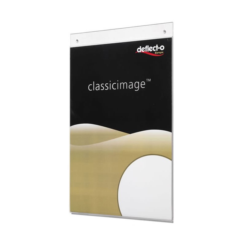 Display plastic Deflecto, RI691290, A4, de perete, pentru prezentare postere si afise A4