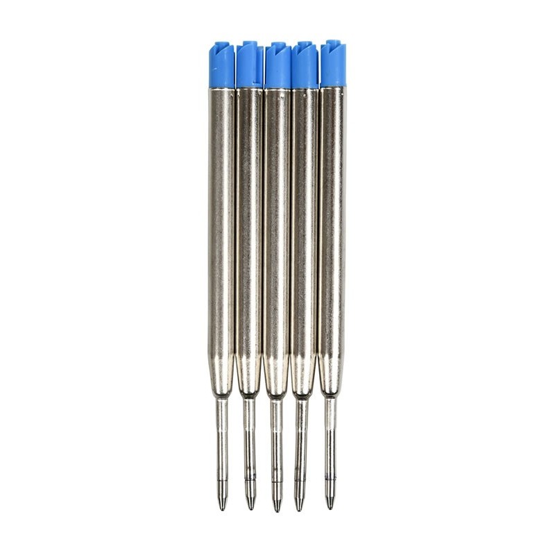Rezerva pix cu bila Office-Cover tip Parker 424, metalic, 1.0mm, albastru, blister 5 buc
