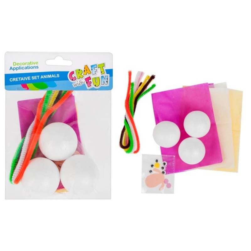 Accesorii creatie - polistiren + sarma plusata model animale, Craft With Fun, 445964
