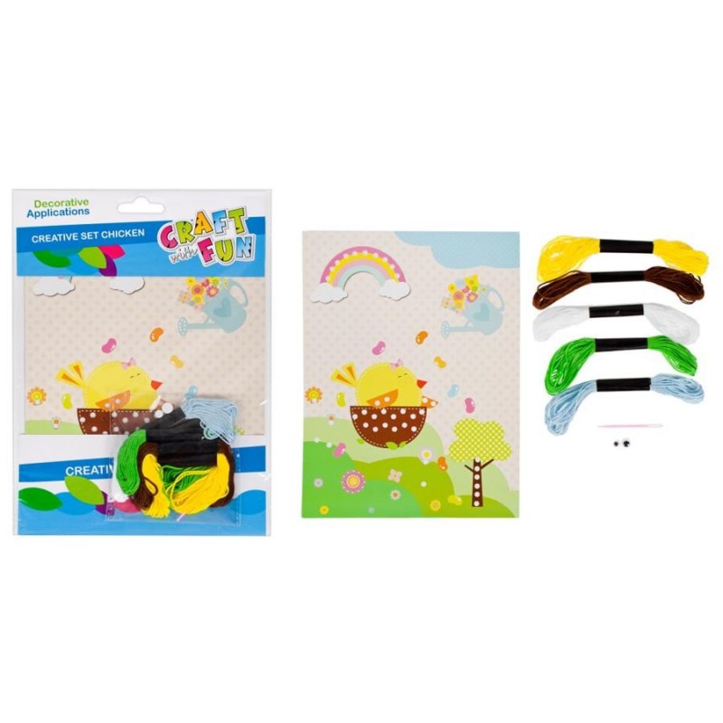 Accesorii creatie - pui, kit creativ sfoara, Craft with Fun, 445963