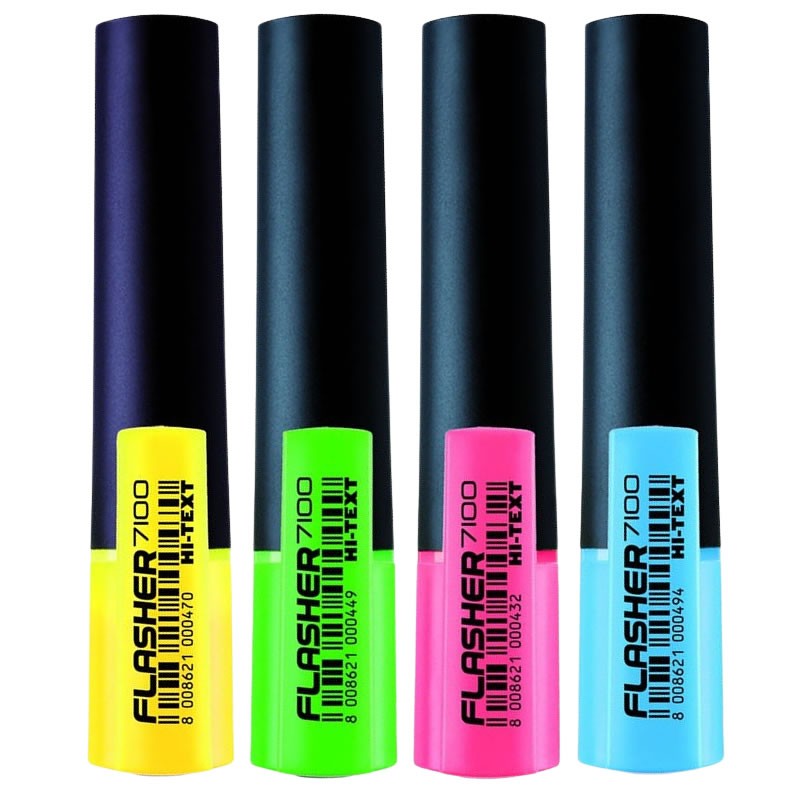 Textmarker Fibracolor 7100, varf tesit, 2-5mm, culori fluorescente