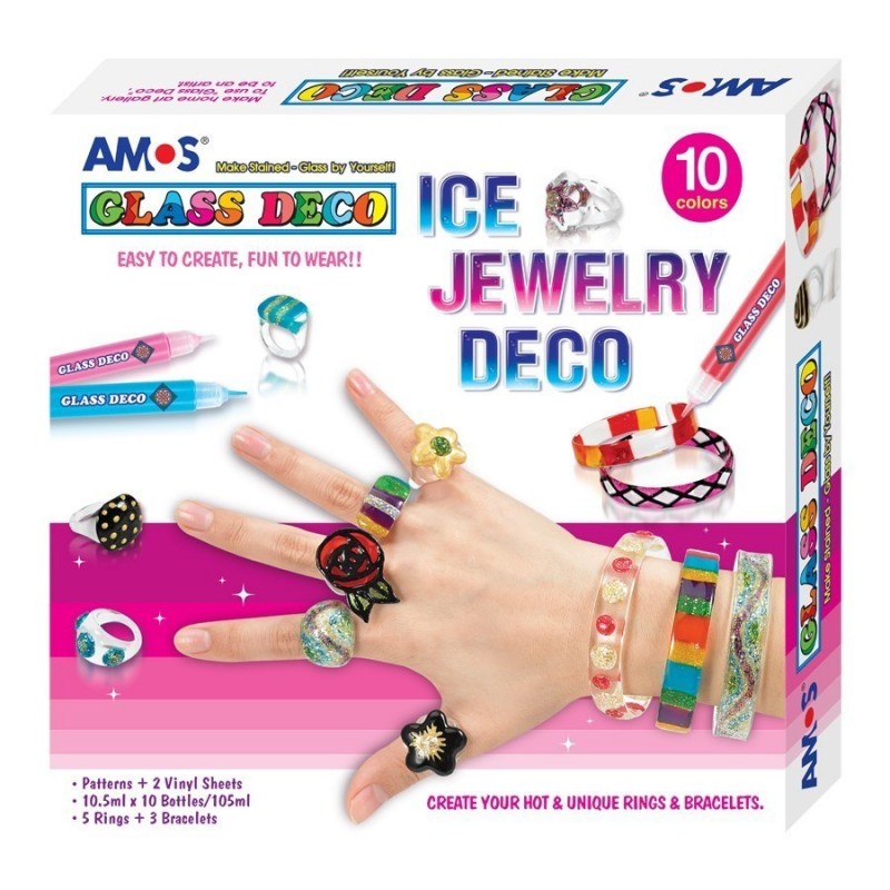 Set creativ - bijuterii, 3 bratari, 5 inele, Amos, GD10P10IJ