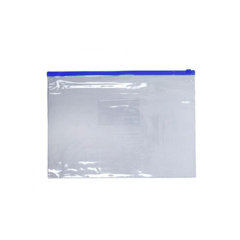 Mapa plastic CNX F53 / F54, cu fermoar zip, A5, 120 microni, transparent